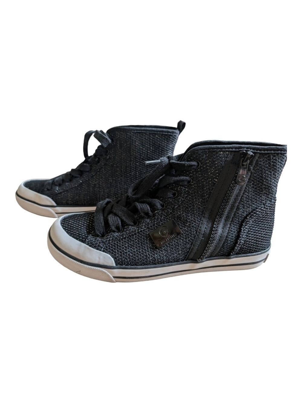 GBG Los Angeles GGorlia Women’s Black Sparkle High Tops Size 7.5 EUC